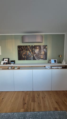 Customer photo review of Leinwandbild | Buddha & Bambus Schwarz | Querformat