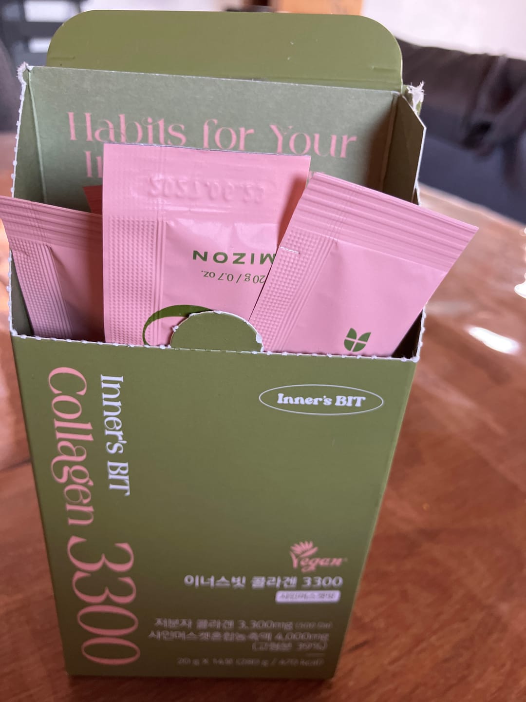 Customer photo review of Mizon - Gelée de collagène végétal au raisin Inner’sBit - 14 sticks