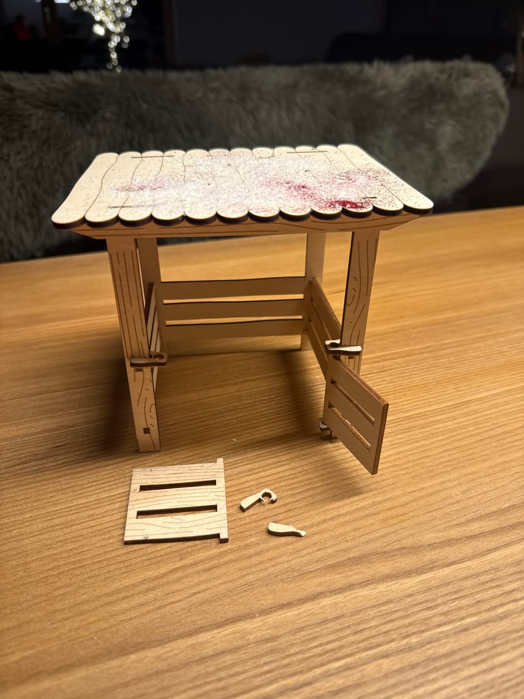 Customer photo review of Wichtel´s Bester Freund - Rentier Stall inkl. Stallstreu