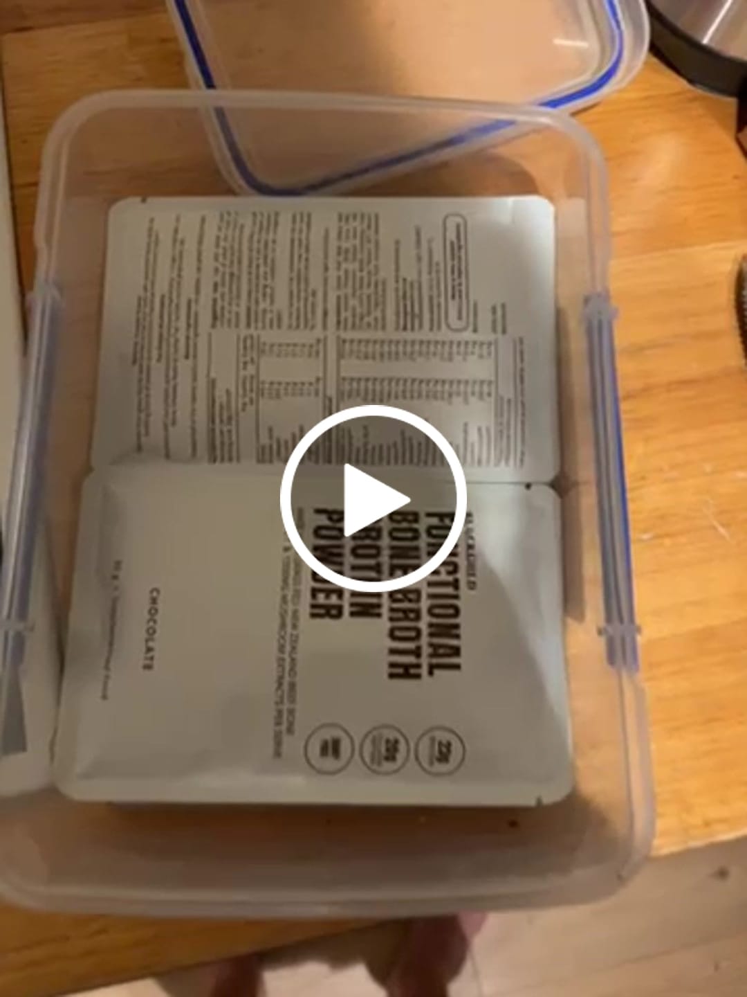 Customer video review of 🎁 [BUY 1 GET 1] Functional Bone Broth Protein Powder - Chocolate 30G (10pcs Travel Pack) (100% off)