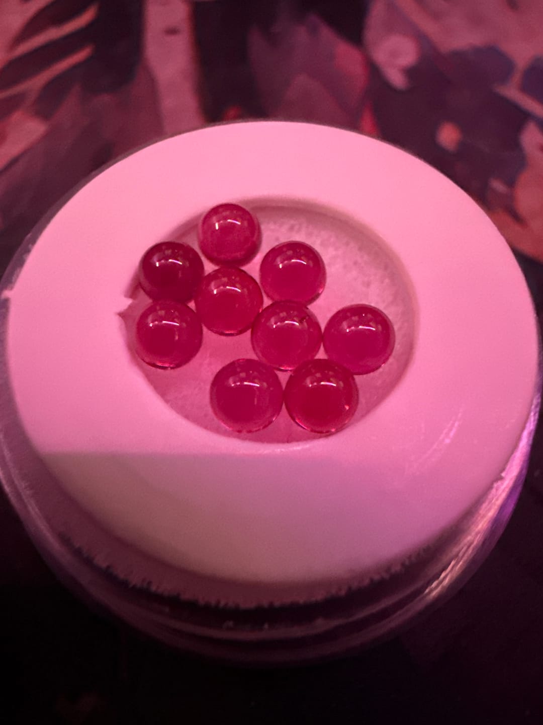 Customer photo review of 3mm Ruby Terp Pearls