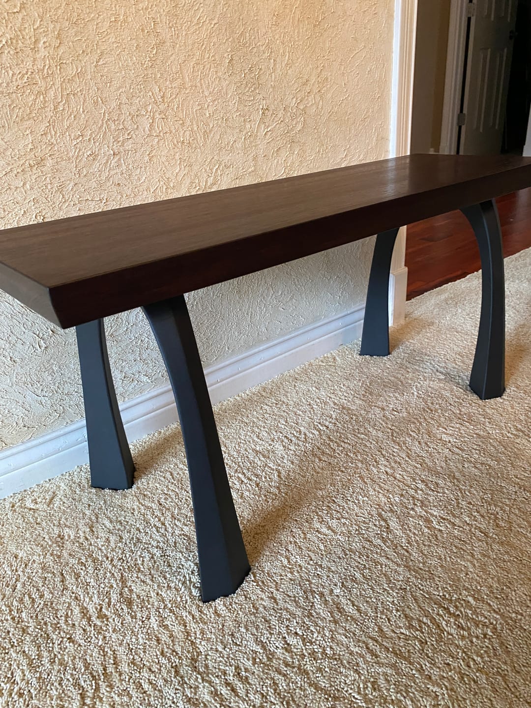 Customer photo review of Bench Legs 116 Nura 16.2" H Minimalist Modern Style