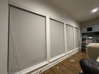 Customer photo review of SmartWings Motorized Roller Shades 100% Blackout Safari