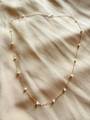 Customer photo review of Top Grade White Freshwater Pearl Bracelet WB00240