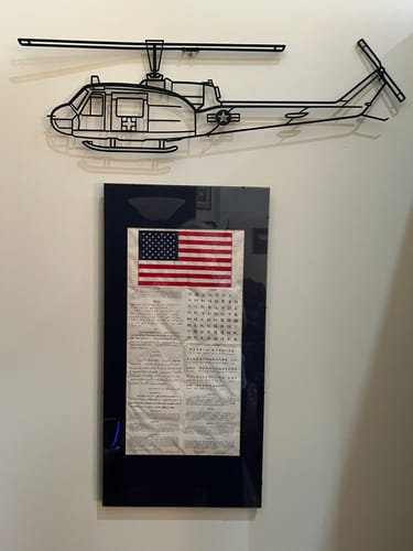 Customer photo review of UH-1-Med Huey Silhouette Metal Wall Art