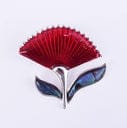 Customer photo review of Gorgeous NZ Paua and Silver Fern Brooch