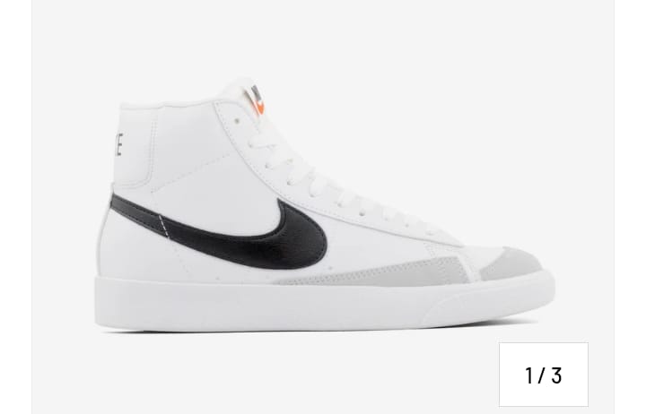 Customer photo review of Tenis Blazer Bota Blanco Negro