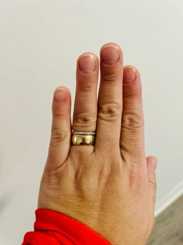 Customer photo review of 2mm Half Eternity Wedding Band