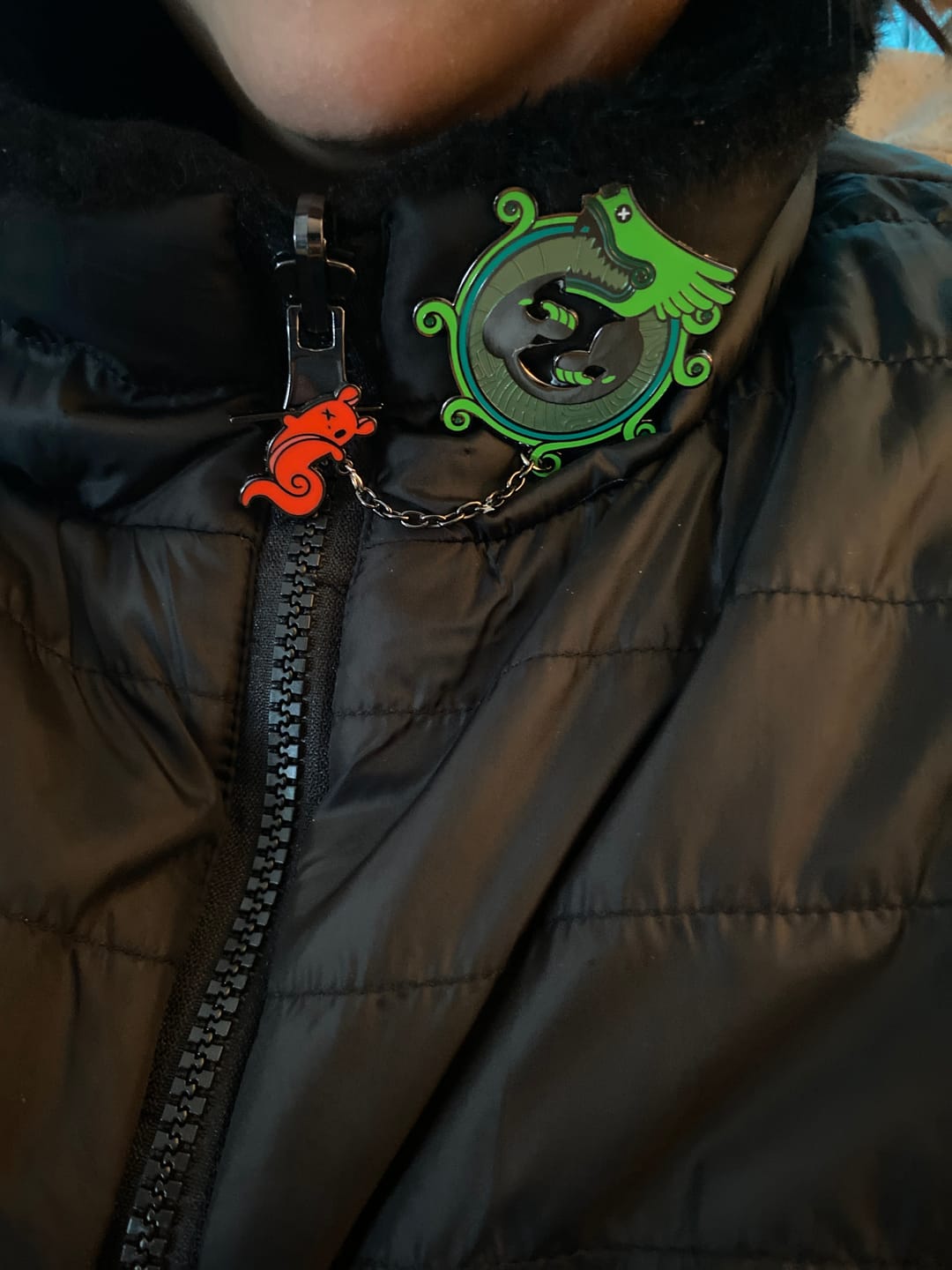Customer photo review of Rain World - Green Lizard Hanger Pin