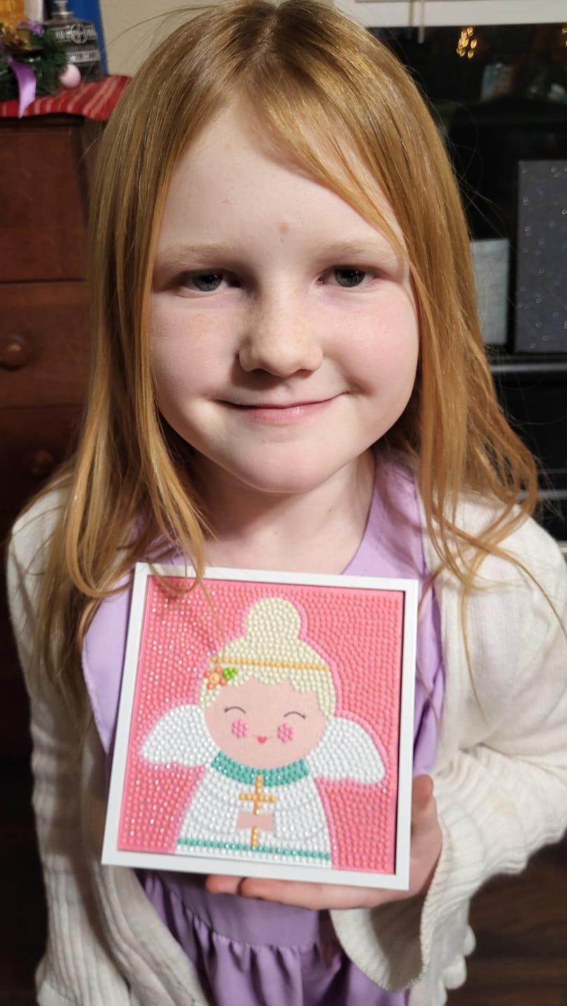 Customer photo review of Gem Art Craft Kit Guardian Angel (pink)
