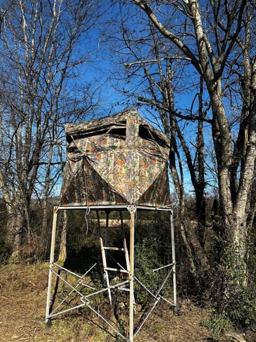 Customer photo review of VisX/VisMax See Through Hunting Blind, Pop Up Ground Deer Blind