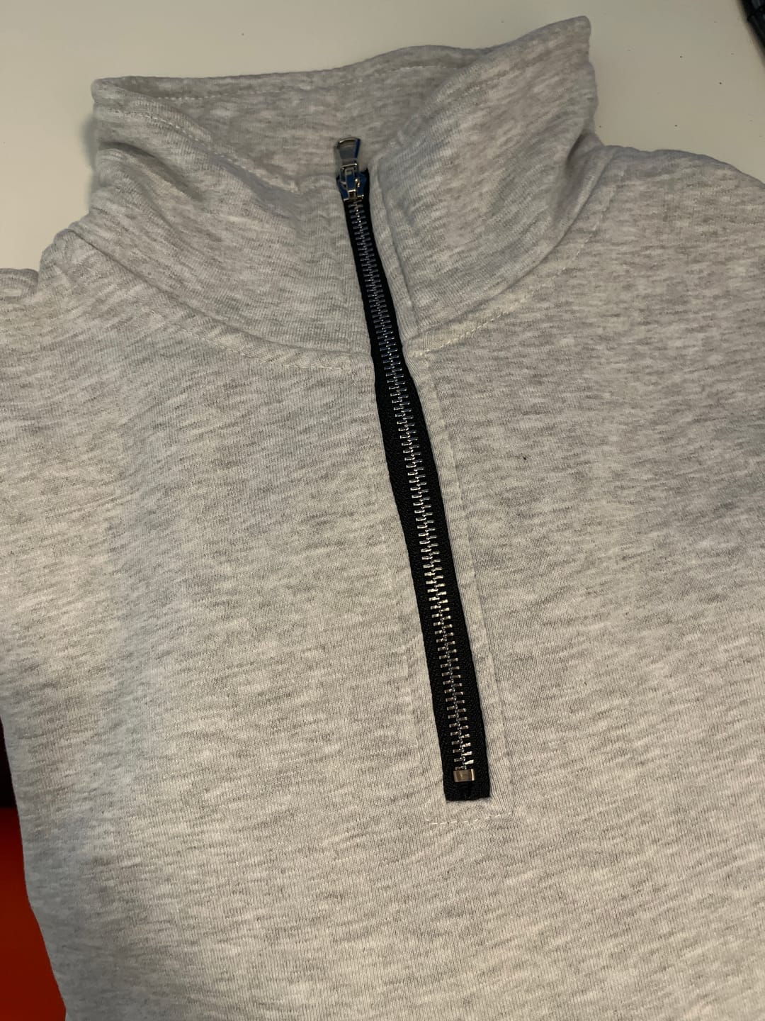 Customer photo review of Sweatshirt Half Zip Blanks 330GSM Sport Grey