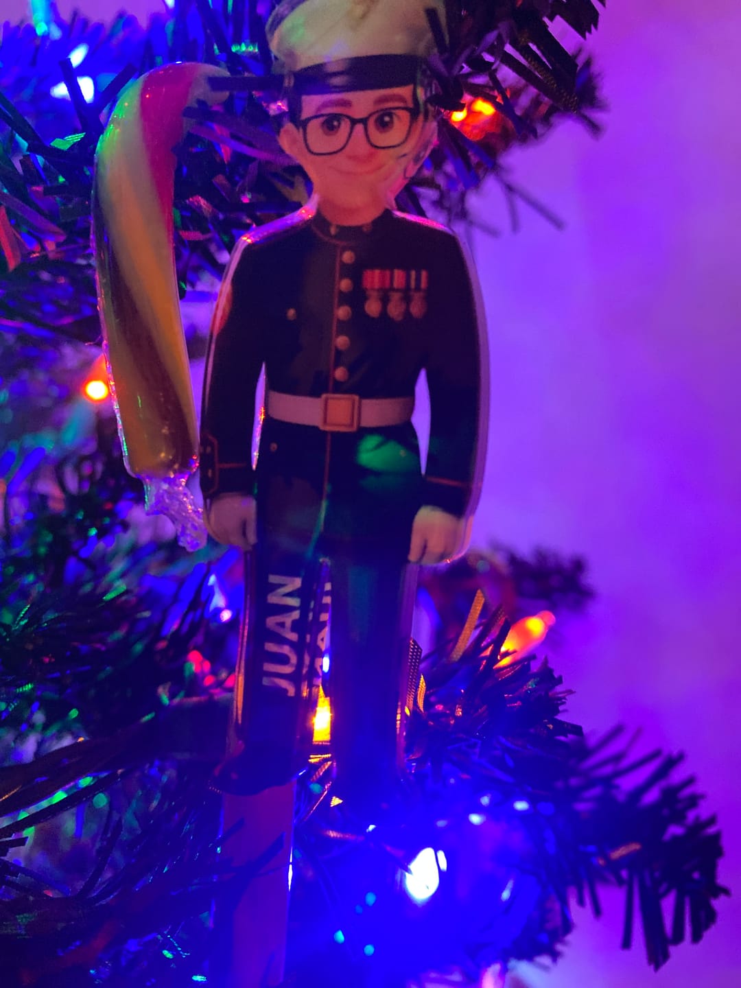 Customer photo review of Military Action Figure - Personalized Acrylic Ornament