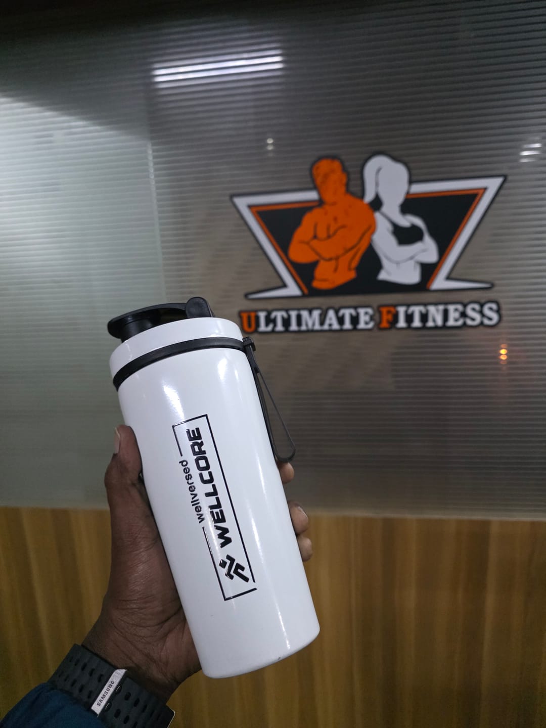 Customer photo review of Wellcore - Micronised Creatine Monohydrate (83 Servings, Fruit Fusion) + Premium Steel Shaker