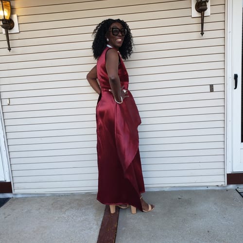 Customer photo review of Elizabeth Peplum Jumpsuit