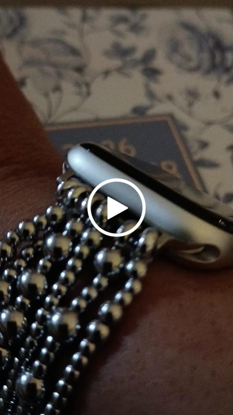 Customer video review of Ocean Sapphire Stretch Apple Watch Strap