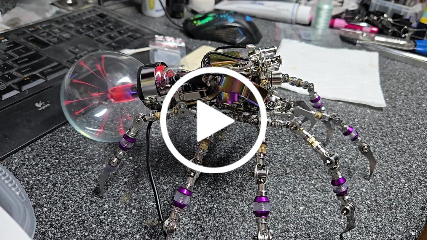Customer video review of Cyberpunk Plasma Ball Spider
