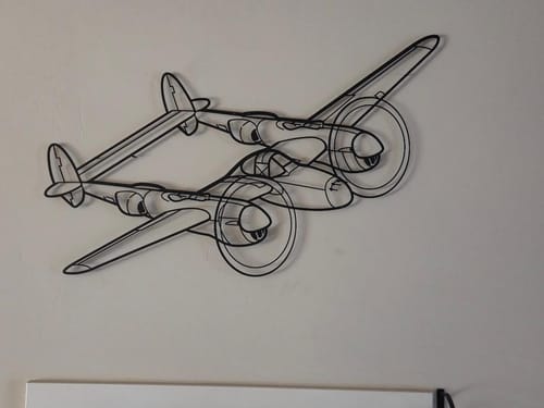 Customer photo review of Your Custom Aircraft Silhouette Metal Wall Art