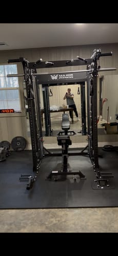 Customer photo review of Major Fitness B52 All-In-One Home Gym Smith Machine