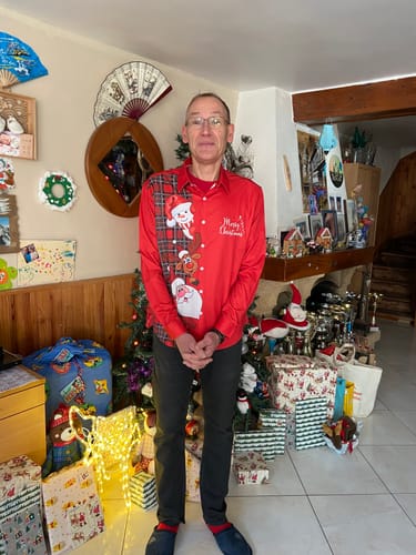 Customer photo review of Chemise de Noël Homme Père Noël Bonhomme de Neige et Renne