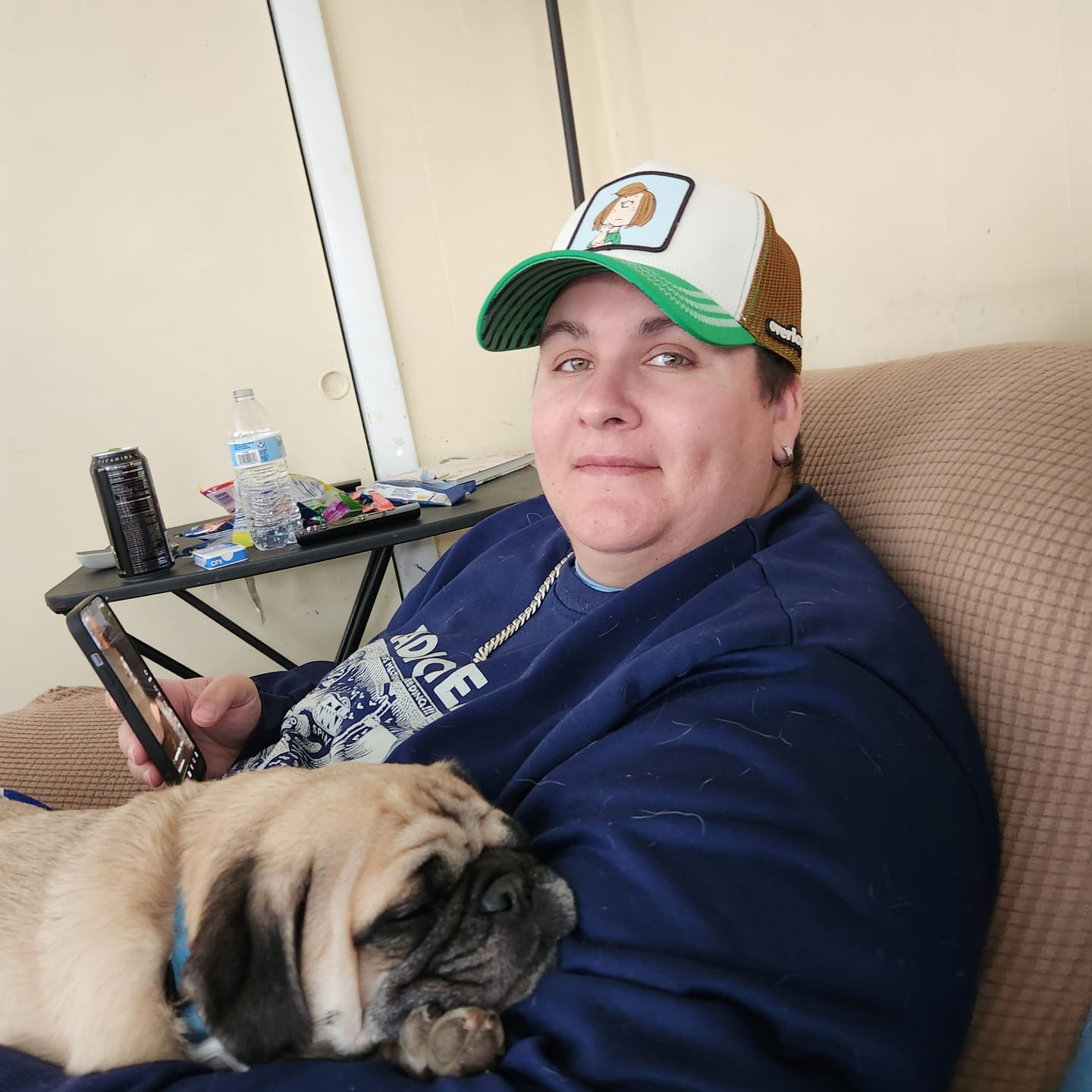 Customer photo review of OVERLORD X Peanuts: Peppermint Patty Trucker Cap