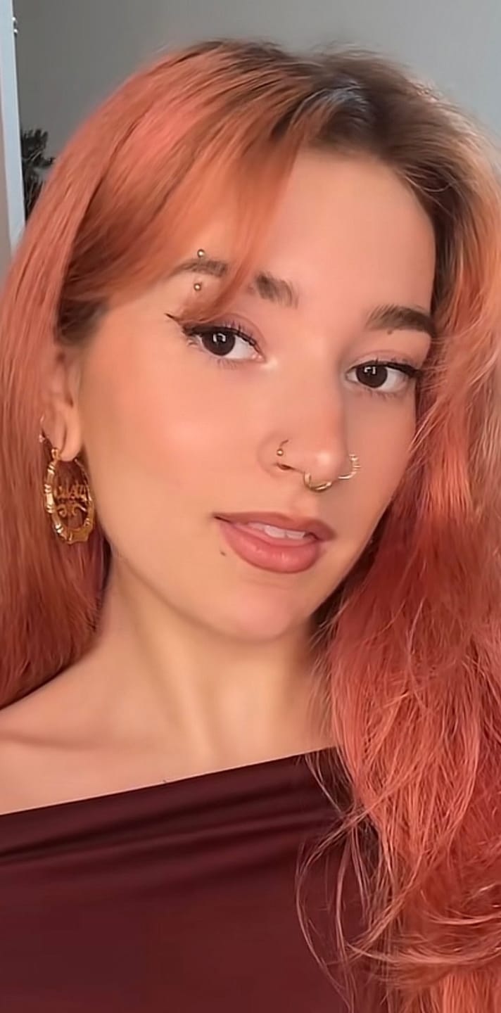 Customer photo review of Paper Clip Hoop Earrings