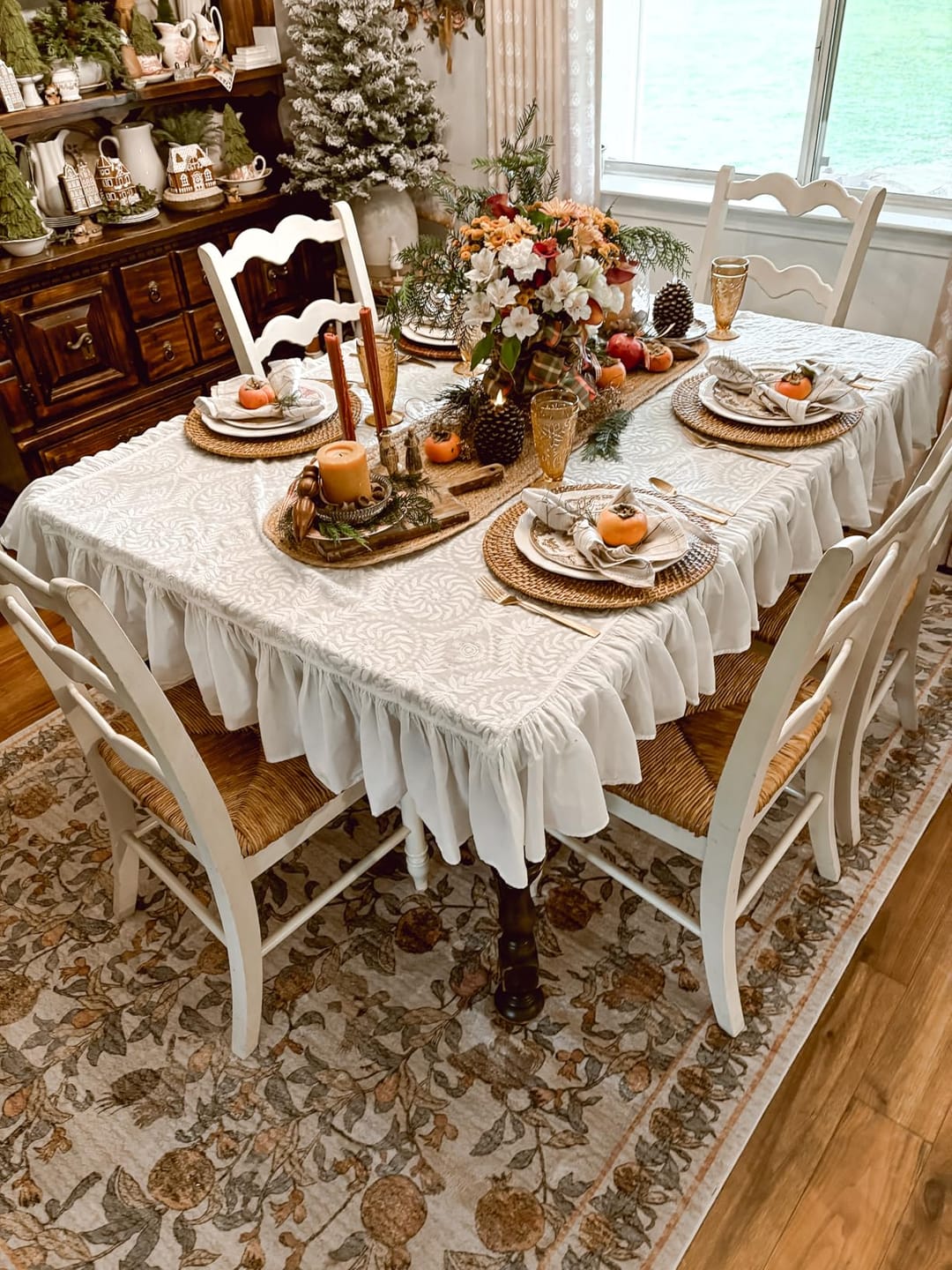 Customer photo review of Vintage Pomegranate Foliage Rug