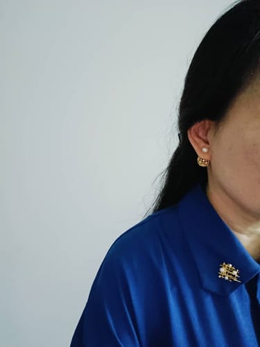 Customer photo review of Top Grade Freshwater Pearl Earrings WE00985 | TWEED