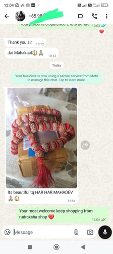 Customer photo review of Nepali 7 Mukhi Rudraksha Kantha