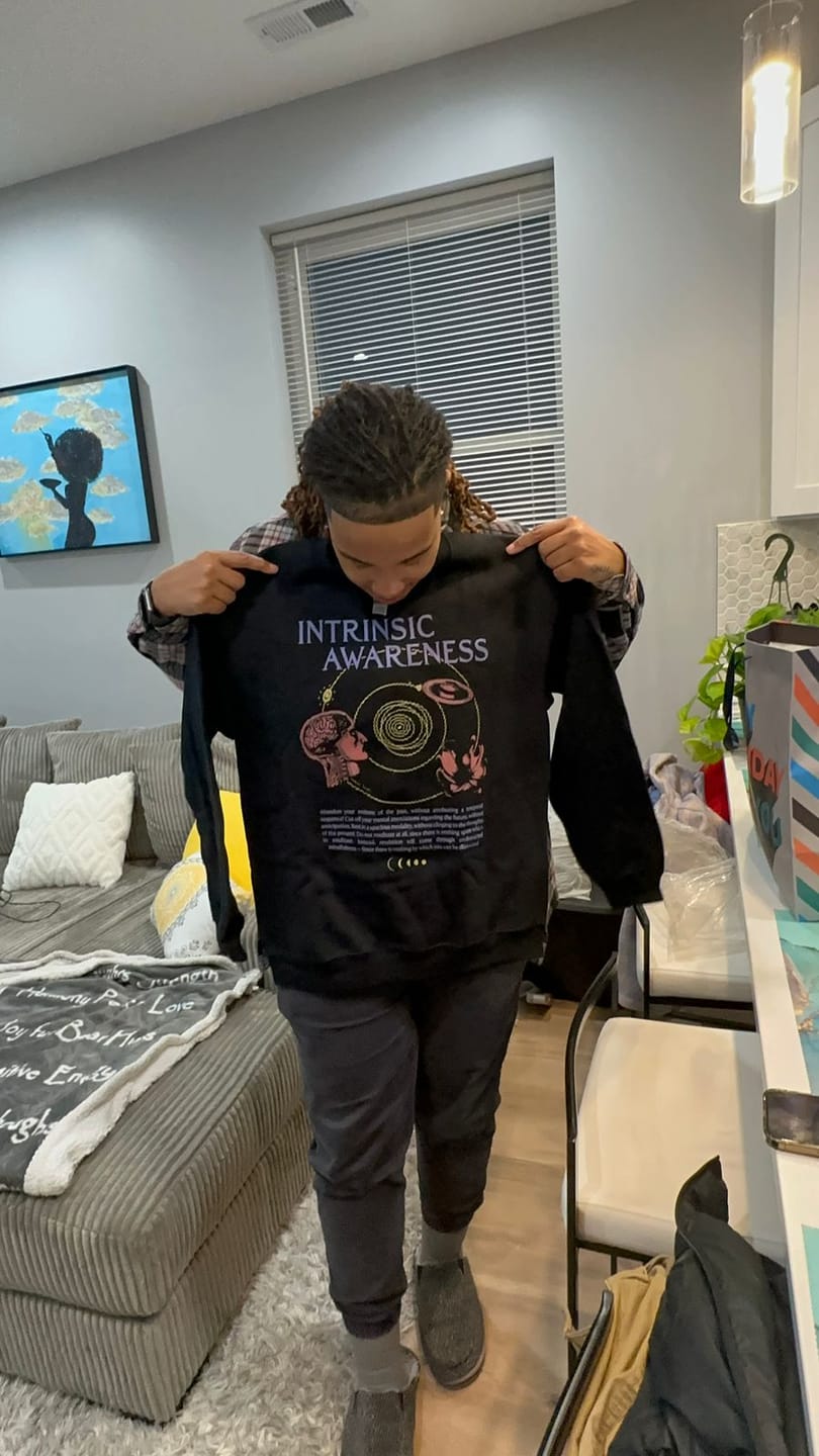 Customer photo review of Intrinsic Awareness Sweatshirt