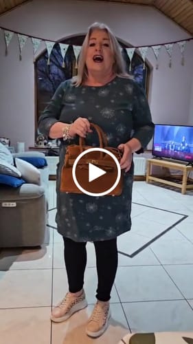 Customer video review of The Charlotte Bag -Suede