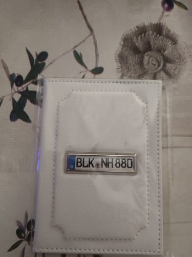 Customer photo review of Fahrzeugschein Hülle mit Deutschland Kennzeichen