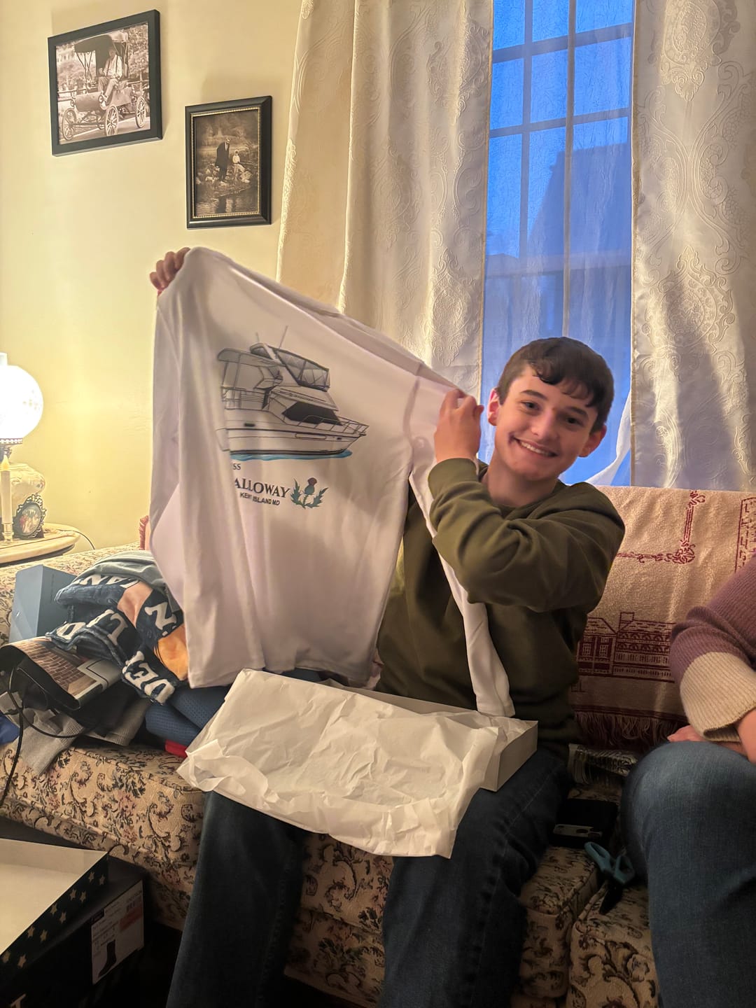 Customer photo review of Custom Boat T-Shirts - 100% Cotton (No Pocket)