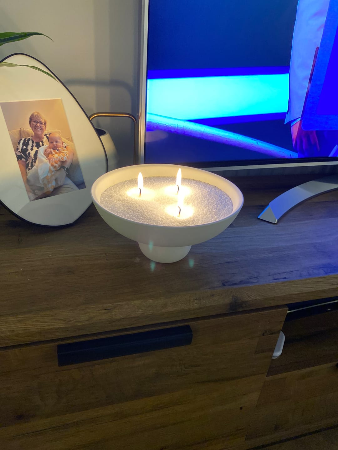 Customer photo review of BABURU Mini White Ceramic Bowl for Candle Sand