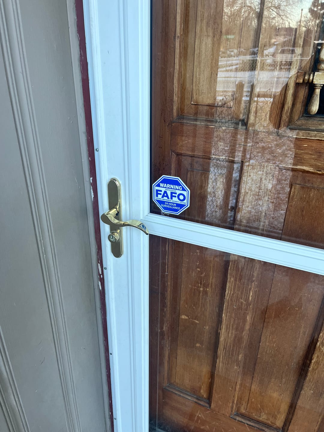 Customer photo review of FAFO Second Amendment Security System Decal