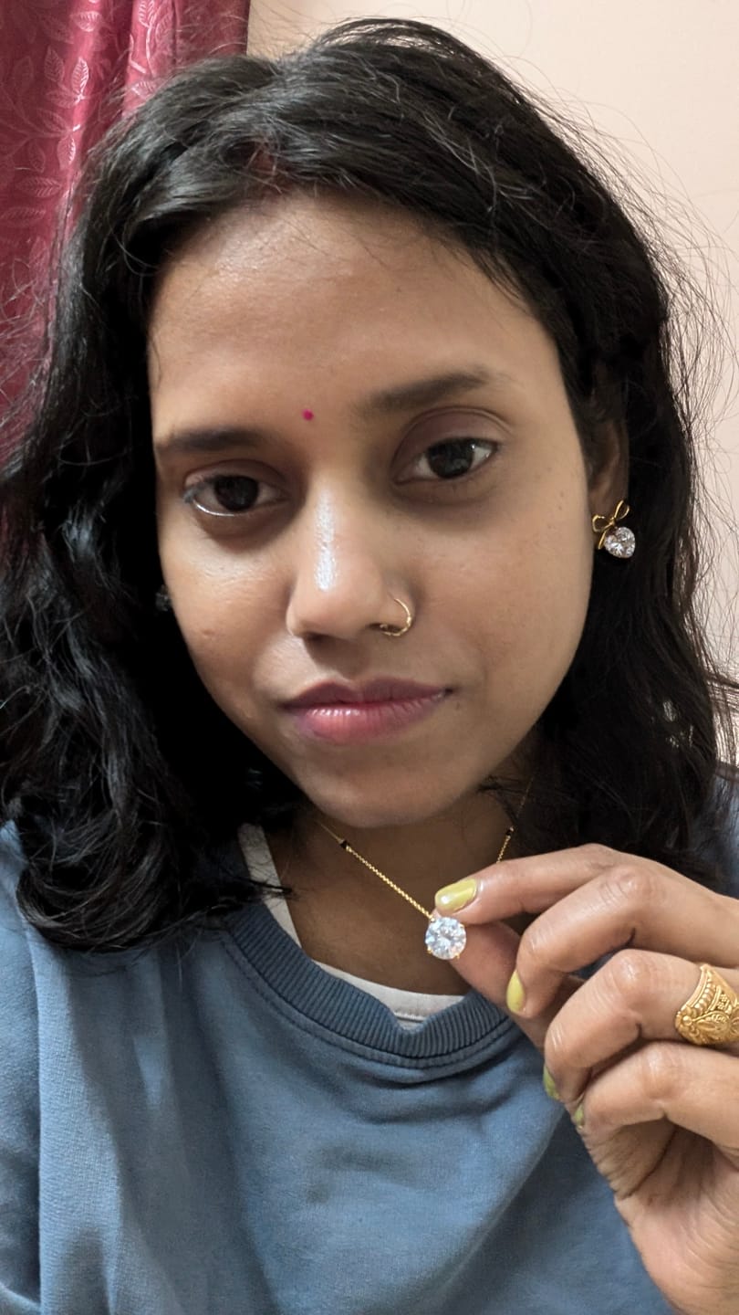 Customer photo review of Royal Solitaire Diamond Mangalsutra