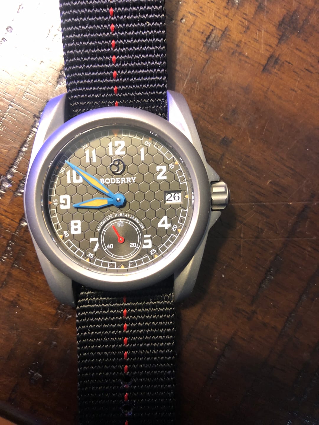 Customer photo review of VOYAGER S72 – 72-Hour Power Reserve Titanium Automatic Field Watch, 100M Water Resistant | Grey