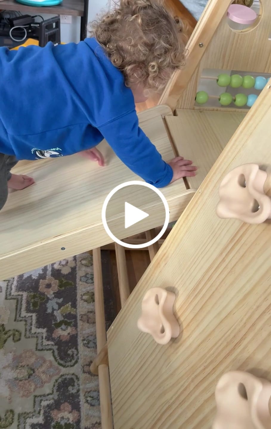 Customer video review of Avenlur Cherry 5-in-1 Wooden Indoor Climber – Montessori Play Gym for Toddlers & Kids