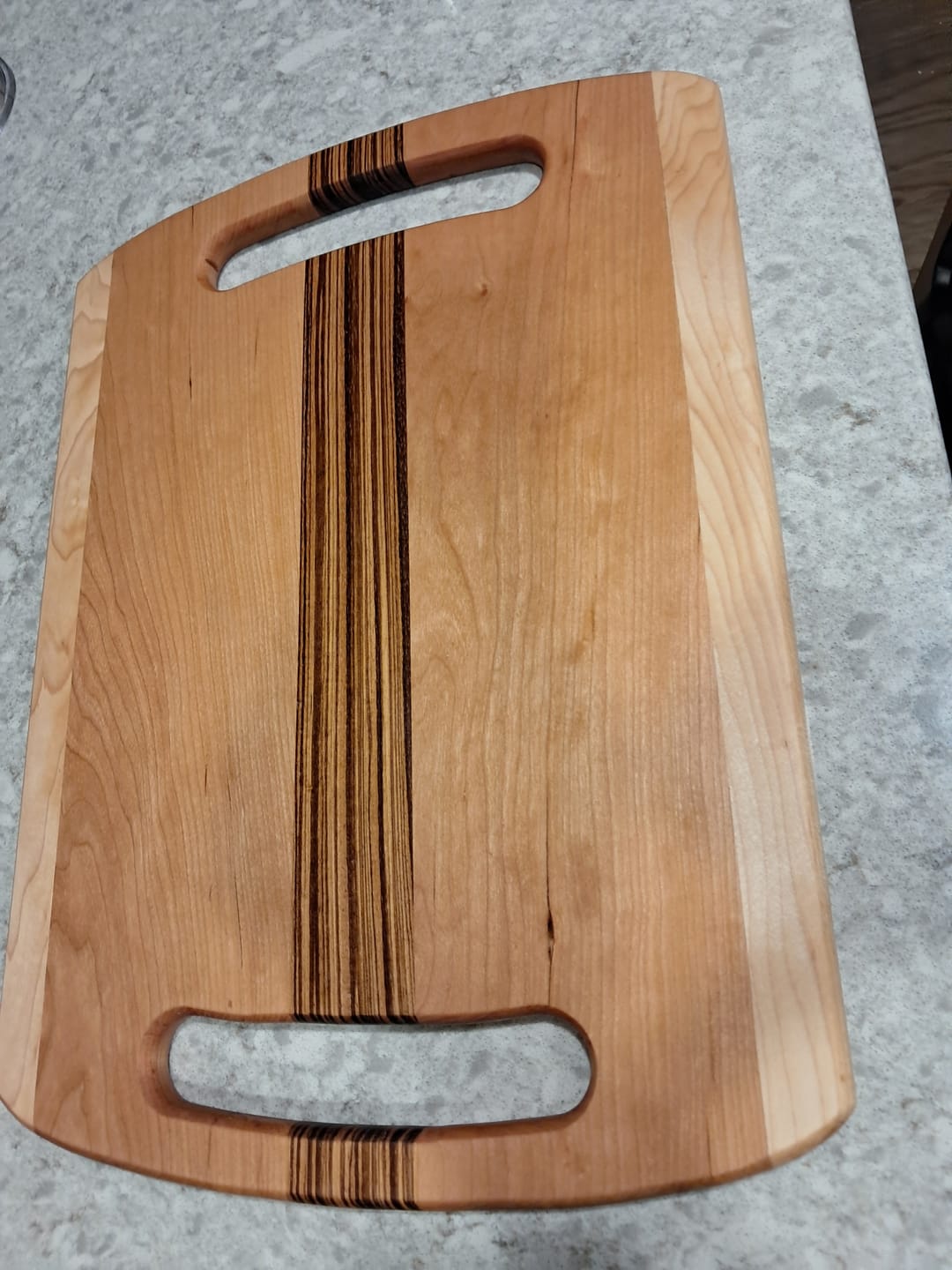Customer photo review of 17.75x11.75" Oblong Dual Handle Serving Board Acrylic Router Template