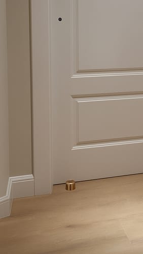 Customer photo review of 10 topes de puerta cilíndricos dorados con amortiguador de goma y 20mm de diámetro