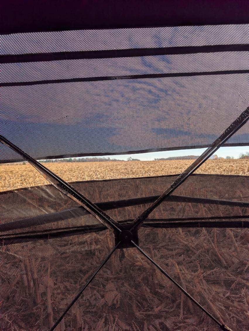 Customer photo review of Vis Series See Through Hunting Blind, Pop Up Ground Deer Blind