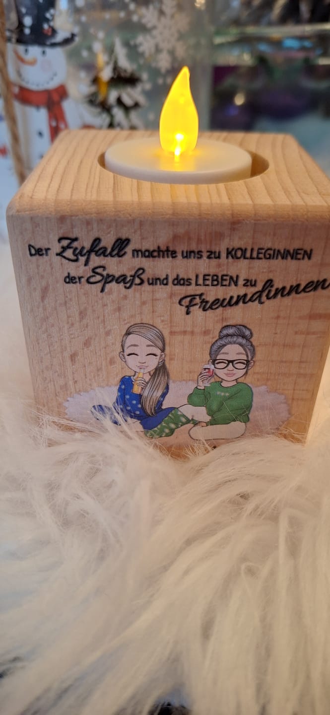 Customer photo review of Herzensmenschen - Personalisierter Kerzenwürfel