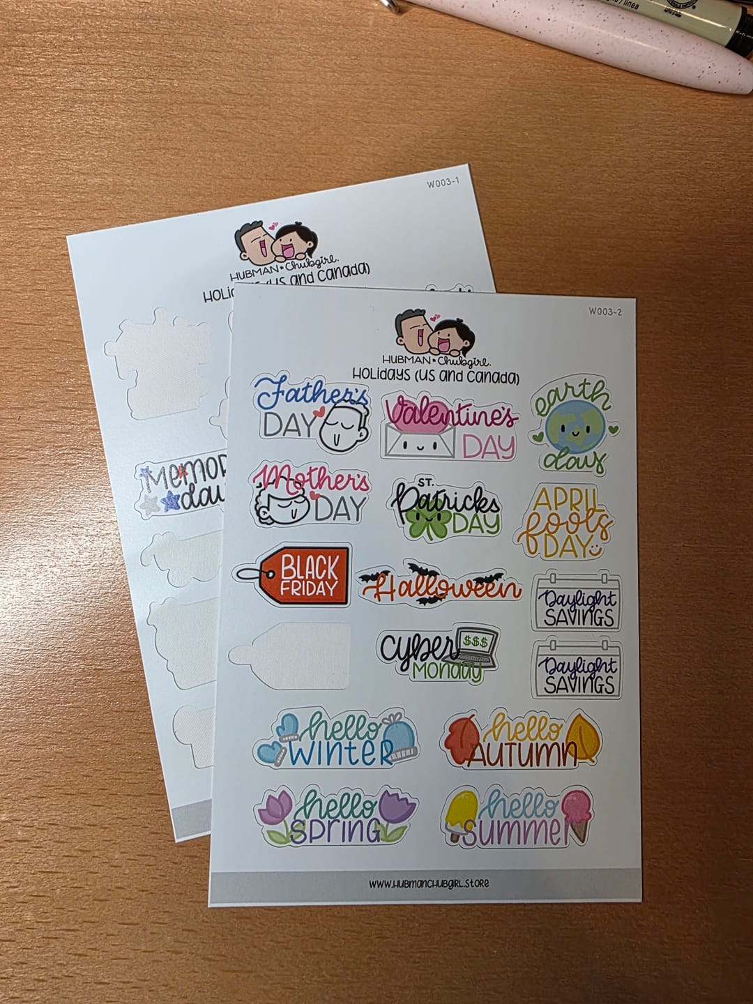 Customer photo review of Holidays Planner Stickers Set