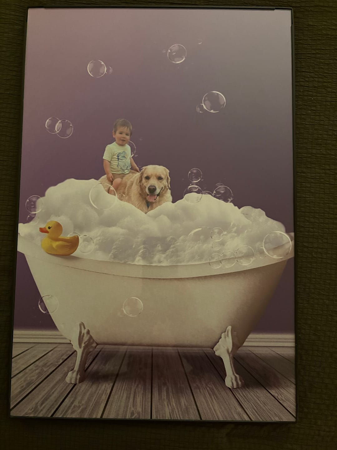 Customer photo review of Fun in the tub - Personalized Poster