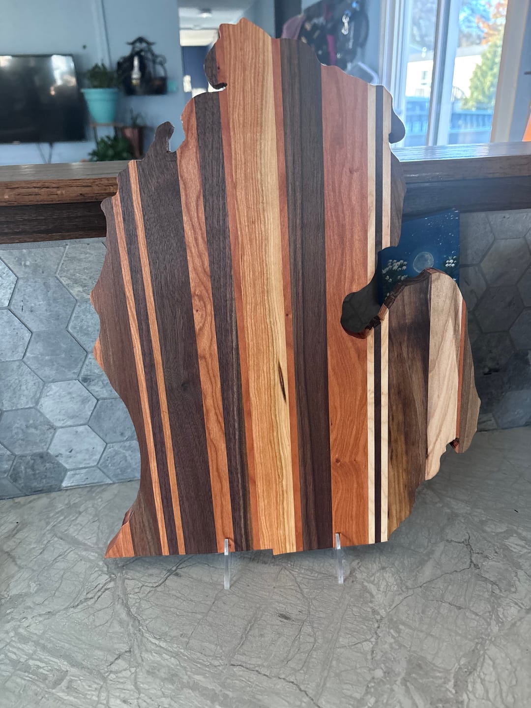 Customer photo review of 16.0x11.8" Lower State Of Michigan Acrylic Router Template
