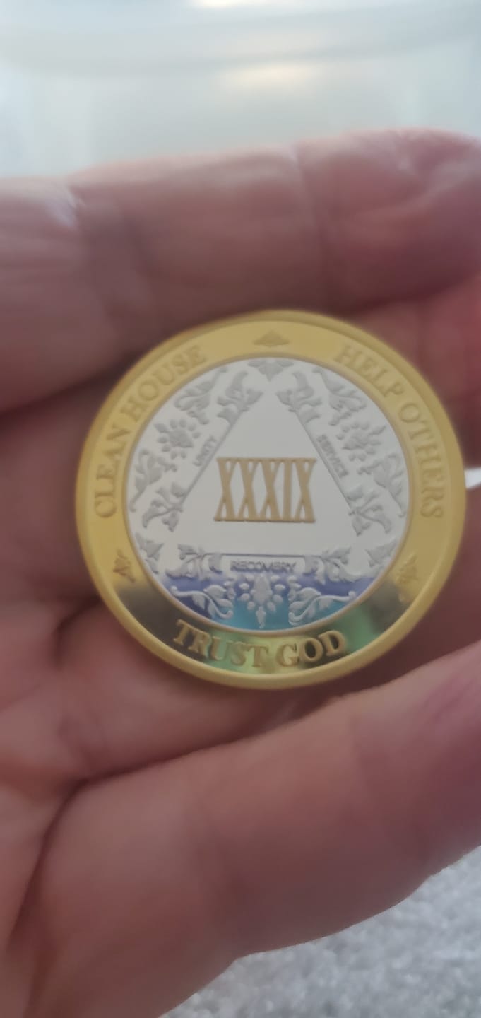 Customer photo review of 1 to 50 Year 40mm Gold & Silver AA Medallions - Bi-Plate Fancy Chips/Coins
