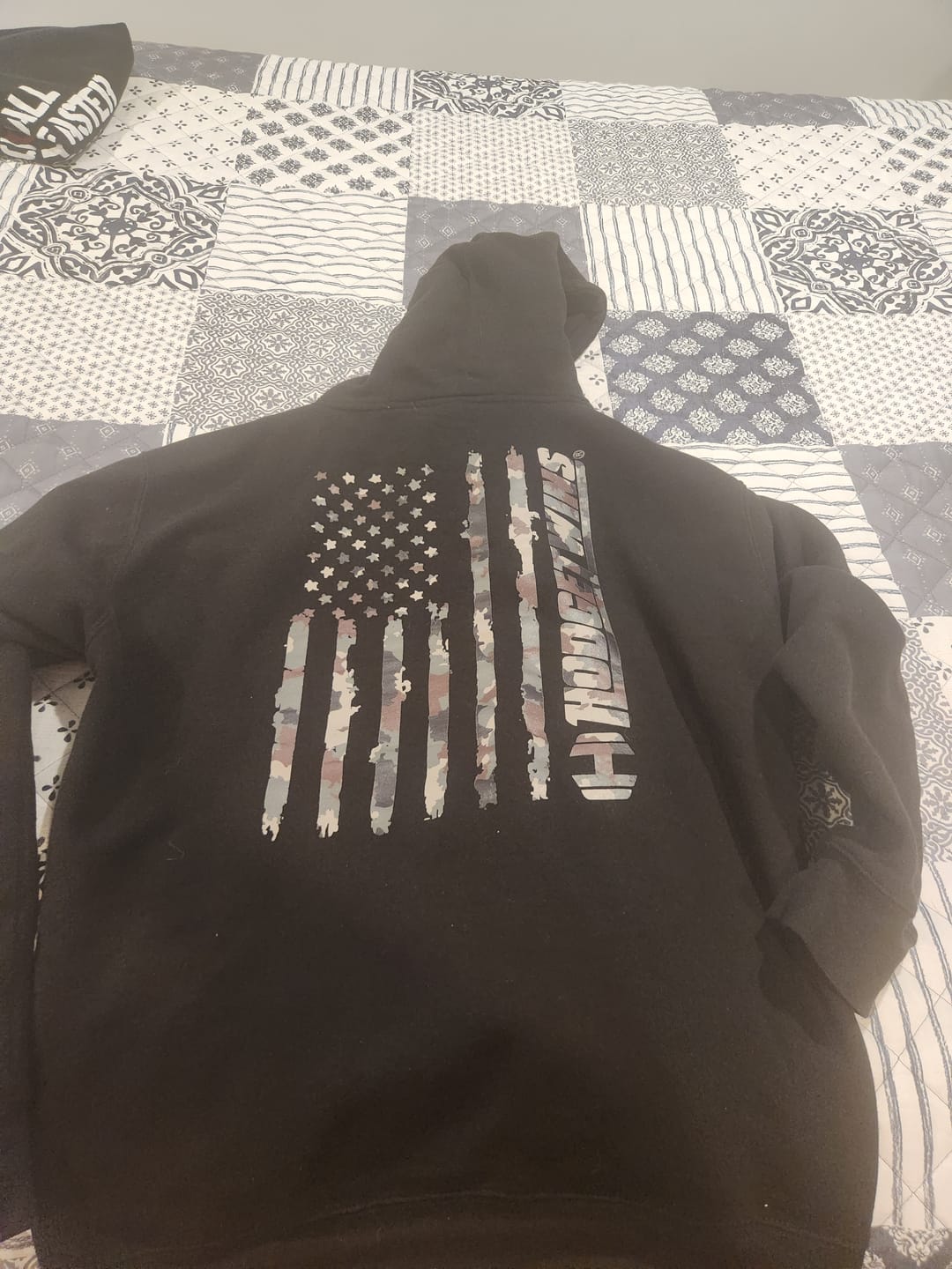 Customer photo review of Camouflage Flag Hoodie