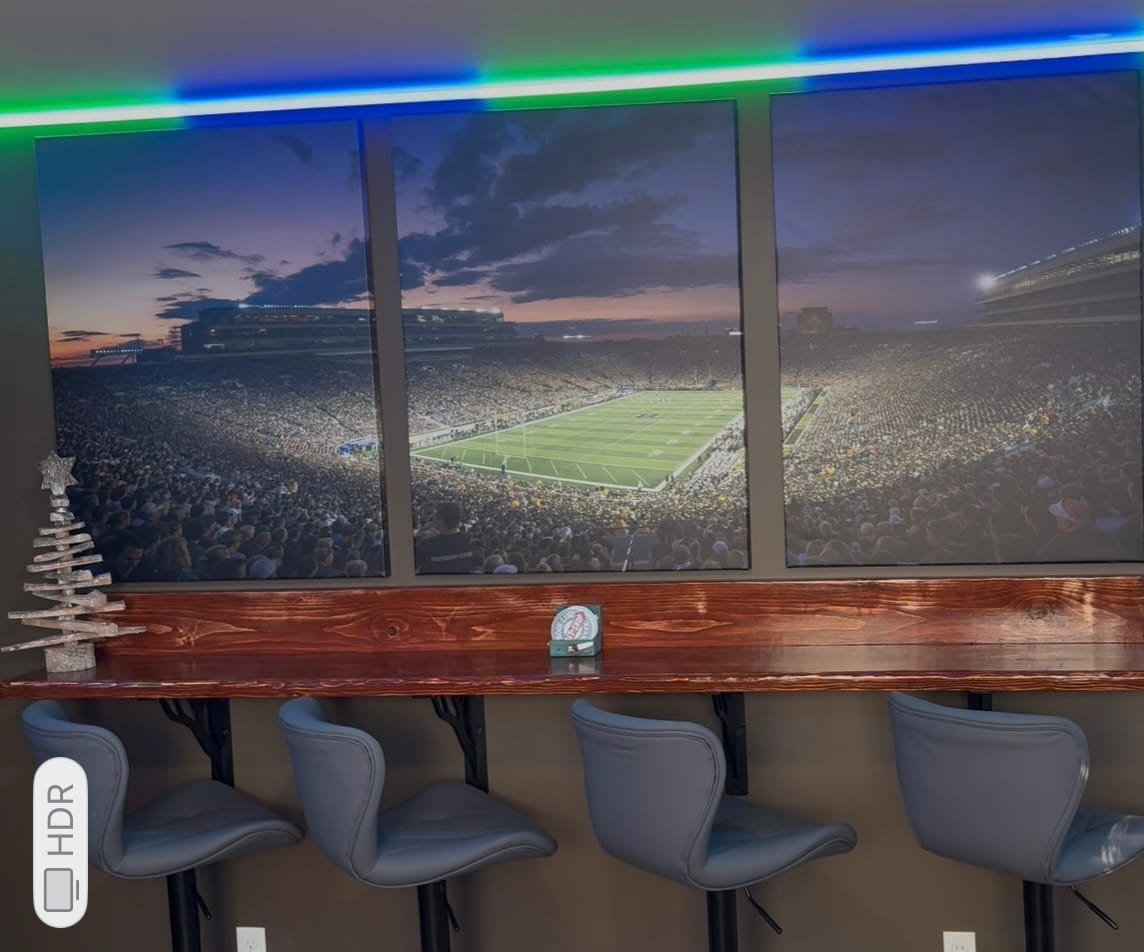Customer photo review of Notre Dame Fighting Irish Football Team Print - Notre Dame Stadium Wall Art Canvas Print