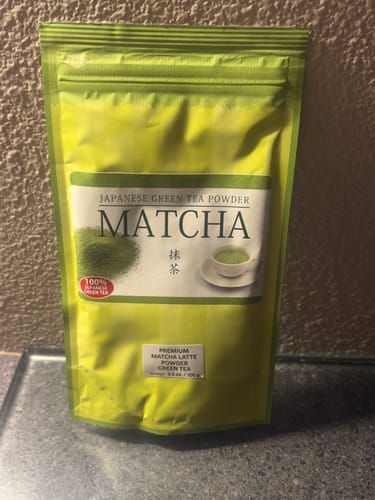 Customer photo review of Premium Matcha Latte Powder