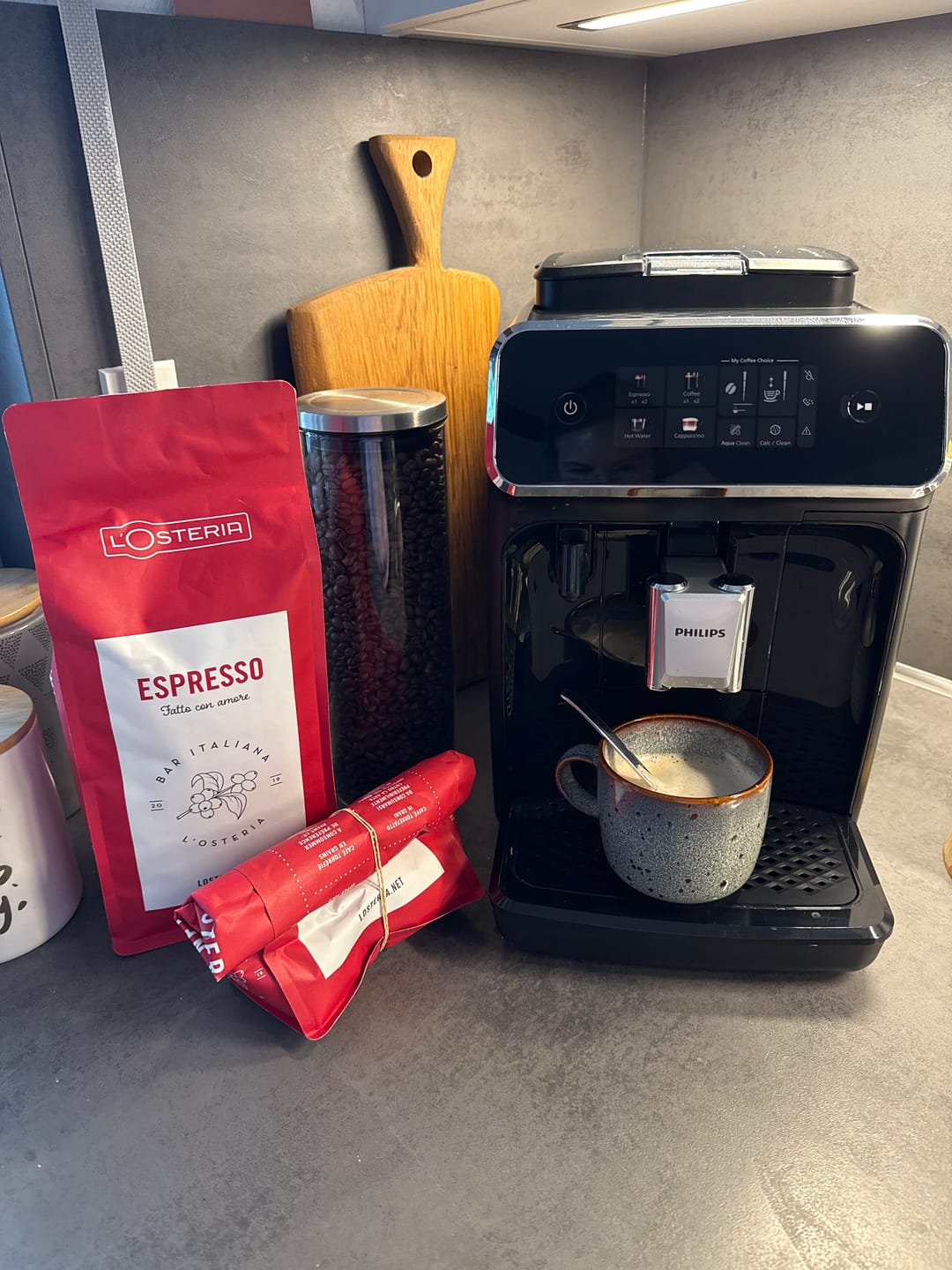 Customer photo review of L'Osteria Espresso Vorteilspack 2 x 1 Kg